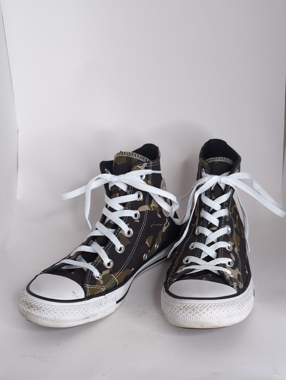 Army Converse High-Top Sneakers